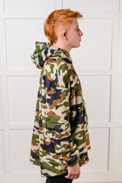 Kids Oversized Hoodie Blanket in Camo-Layers-Ave Shops-Market Street Nest, Fashionable Clothing, Shoes and Home Décor Located in Mabank, TX