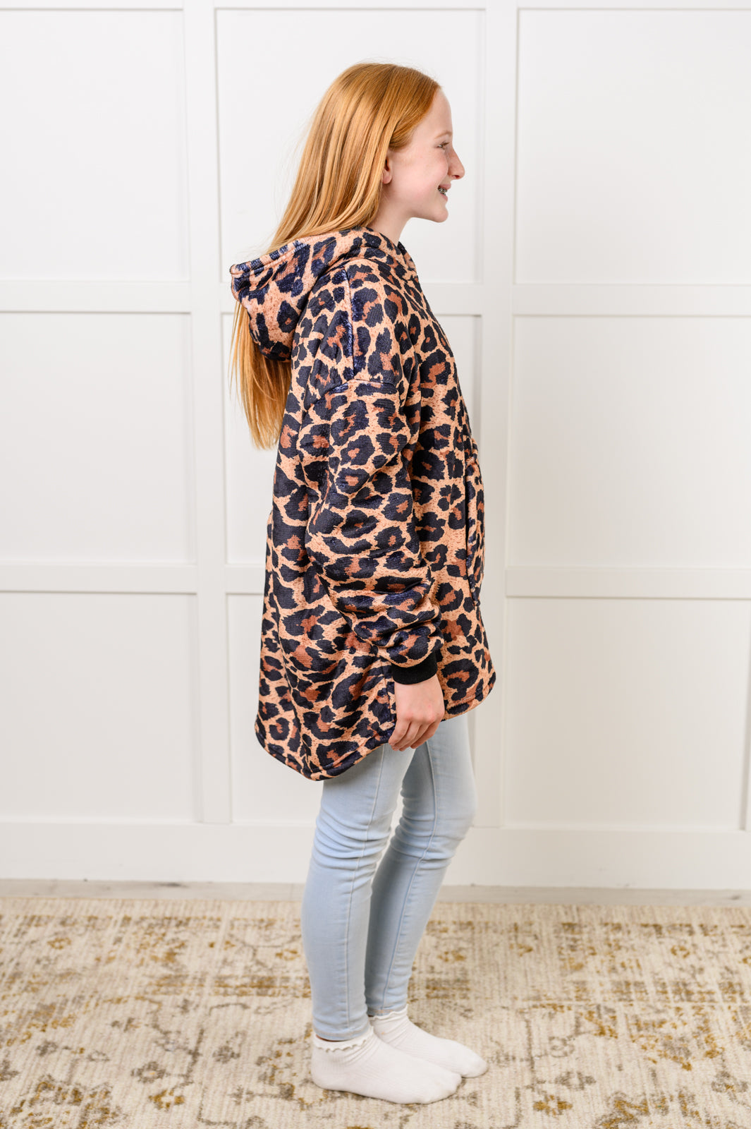 Kids Oversized Hoodie Blanket in Leopard-Layers-Ave Shops-Market Street Nest, Fashionable Clothing, Shoes and Home Décor Located in Mabank, TX