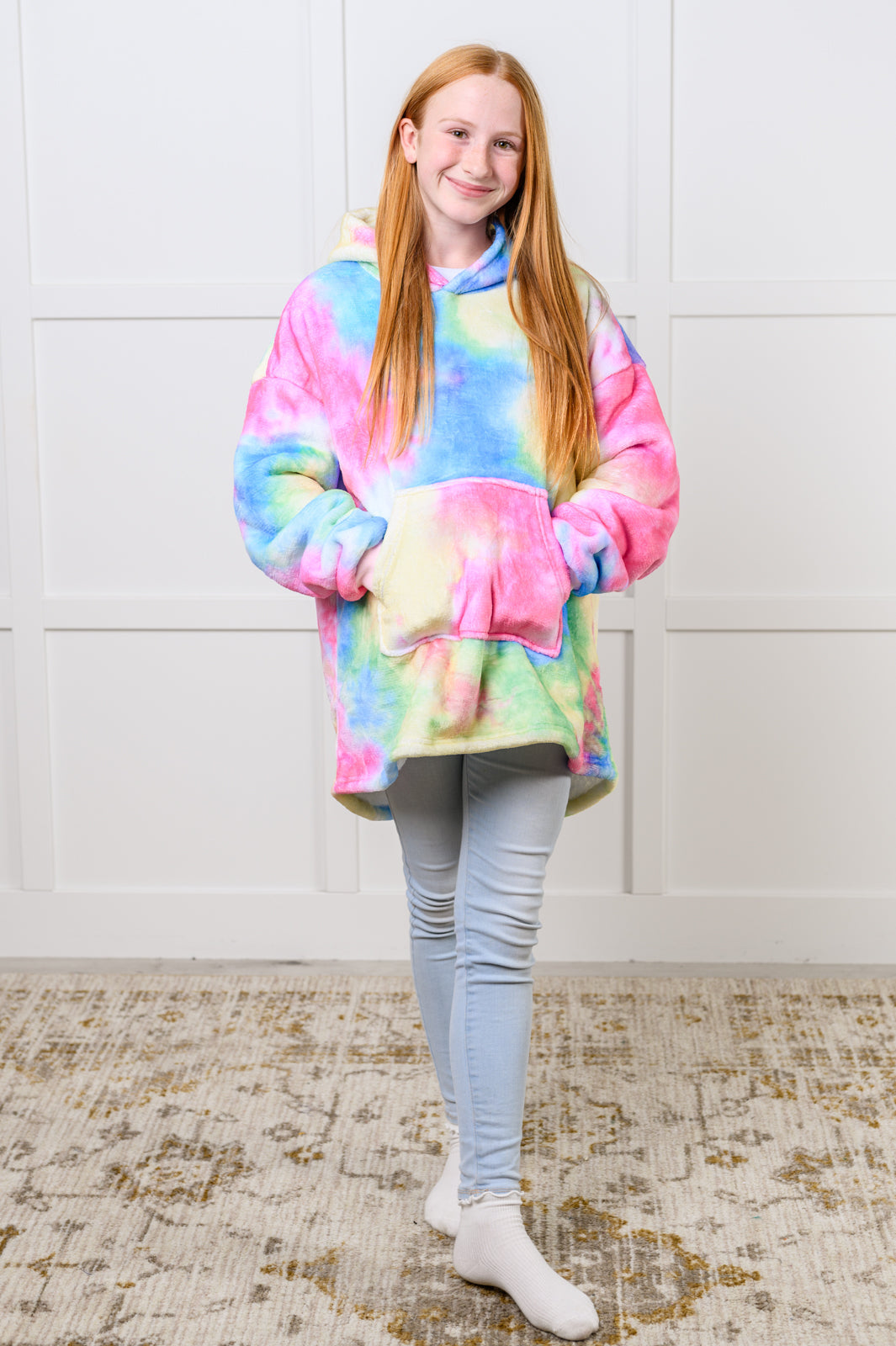 Kids Oversized Hoodie Blanket in Rainbow-Layers-Ave Shops-Market Street Nest, Fashionable Clothing, Shoes and Home Décor Located in Mabank, TX