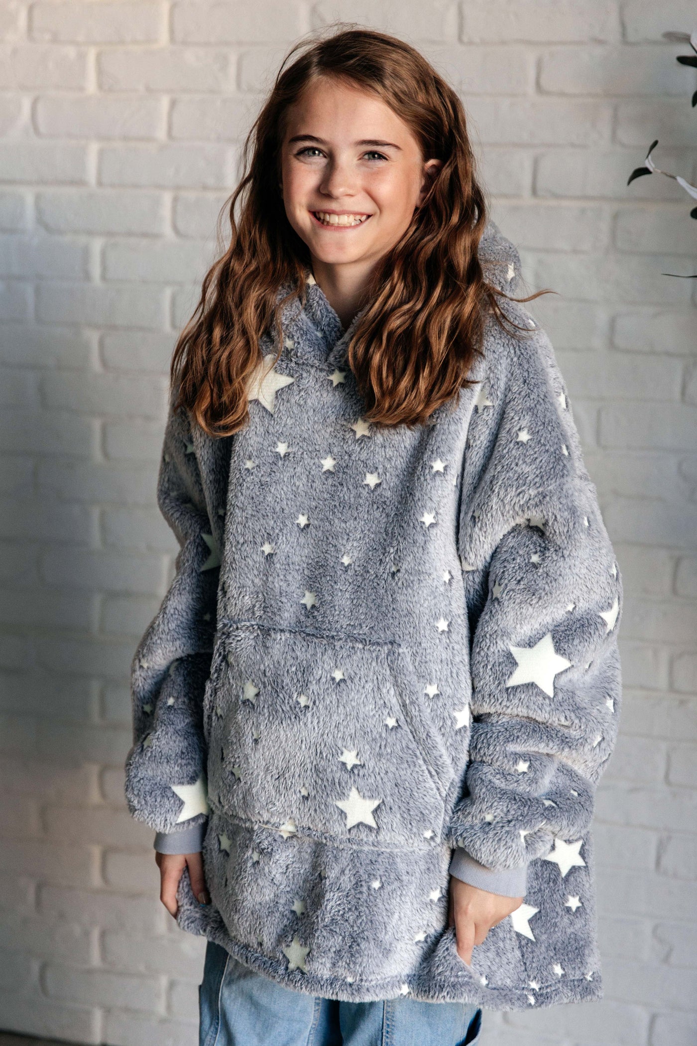 Kids Oversized Hoodie Blanket in Grey Stars-Layers-Ave Shops-Market Street Nest, Fashionable Clothing, Shoes and Home Décor Located in Mabank, TX