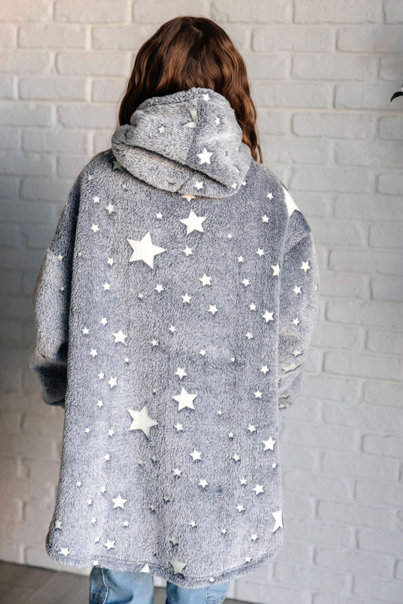 Kids Oversized Hoodie Blanket in Grey Stars-Layers-Ave Shops-Market Street Nest, Fashionable Clothing, Shoes and Home Décor Located in Mabank, TX