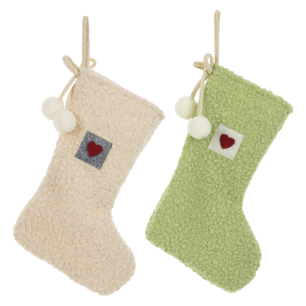 Knit Boucle Country Stockings-03-Home &amp; Gift-Ganz-Market Street Nest, Fashionable Clothing, Shoes and Home Décor Located in Mabank, TX