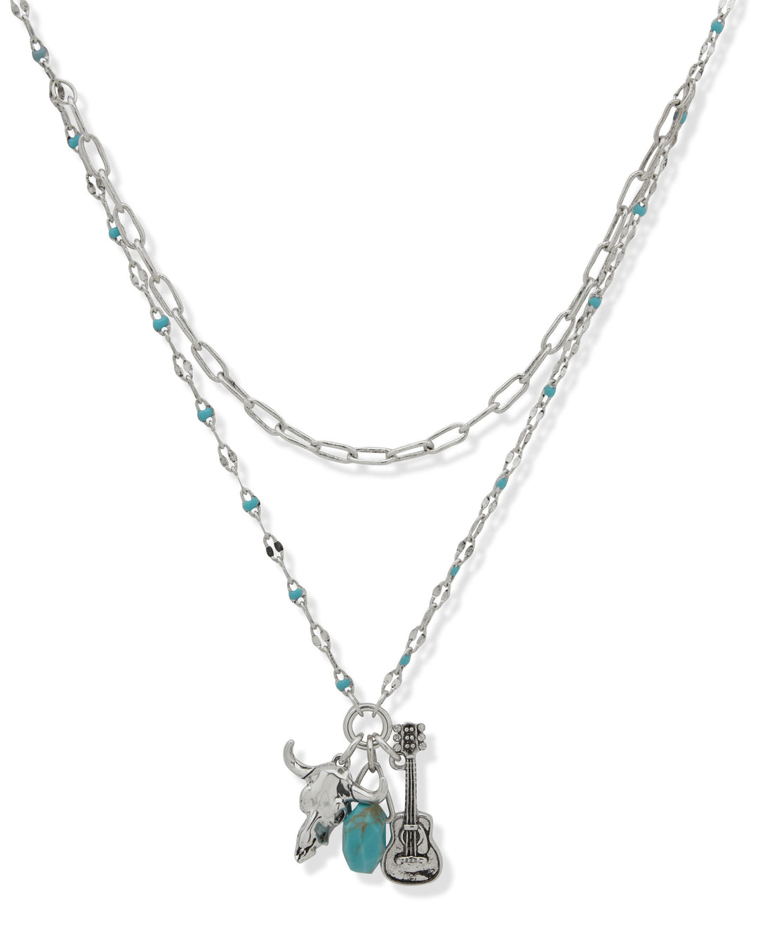 Lainey Wilson 16-inch Guitar Charm Multi-Row Necklace-01-Jewelry-The Jewelry Group-Market Street Nest, Fashionable Clothing, Shoes and Home Décor Located in Mabank, TX