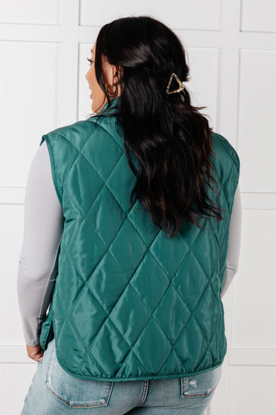 Layering Queen Quilted Puffer Vest in Hunter Green-Layers-Ave Shops-Market Street Nest, Fashionable Clothing, Shoes and Home Décor Located in Mabank, TX