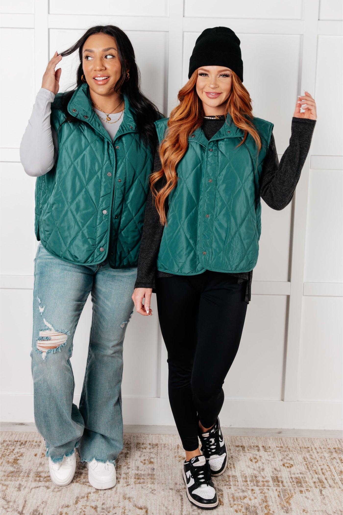 Layering Queen Quilted Puffer Vest in Hunter Green-Layers-Ave Shops-Market Street Nest, Fashionable Clothing, Shoes and Home Décor Located in Mabank, TX