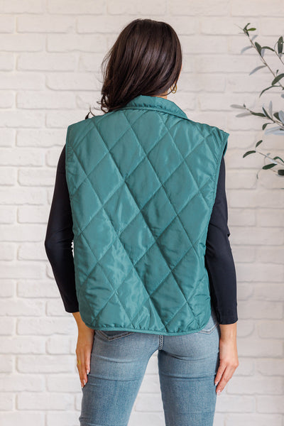 Layering Queen Quilted Puffer Vest in Hunter Green-Layers-Ave Shops-Market Street Nest, Fashionable Clothing, Shoes and Home Décor Located in Mabank, TX