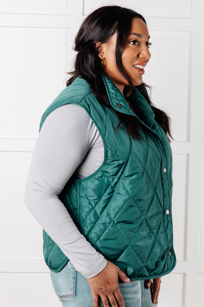 Layering Queen Quilted Puffer Vest in Hunter Green-Layers-Ave Shops-Market Street Nest, Fashionable Clothing, Shoes and Home Décor Located in Mabank, TX