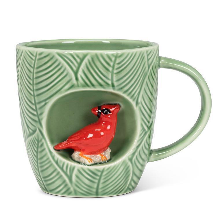 Leaf Mug with Cardinal-04-Kitchen &amp; Food-Abbott Collection-Market Street Nest, Fashionable Clothing, Shoes and Home Décor Located in Mabank, TX