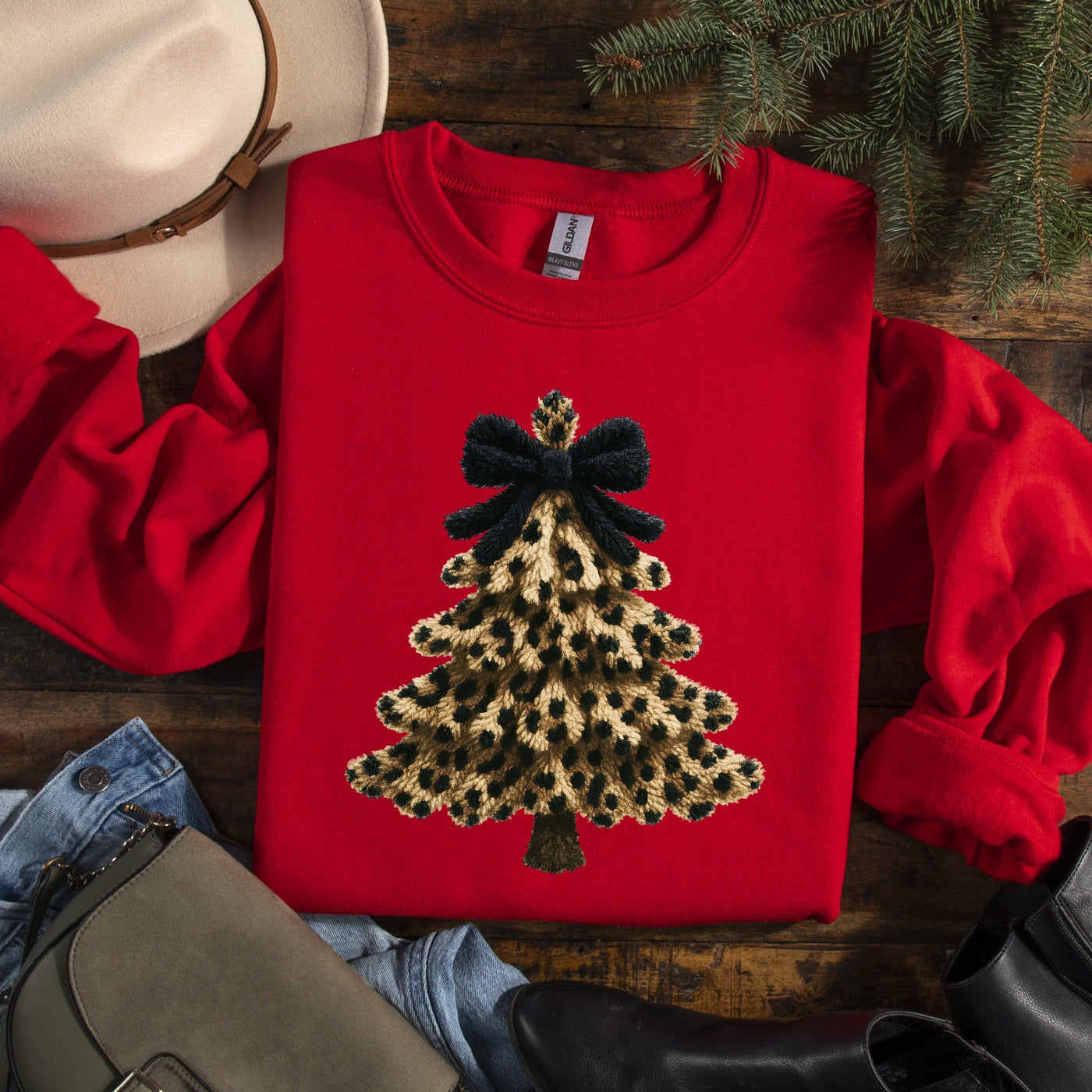 Leopard Tree Graphic Tee and Sweatshirt-Womens-Ave Shops-Market Street Nest, Fashionable Clothing, Shoes and Home Décor Located in Mabank, TX