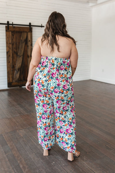 Life of the Party Floral Jumpsuit in Green-Jumpsuits & Rompers-Ave Shops-Market Street Nest, Fashionable Clothing, Shoes and Home Décor Located in Mabank, TX