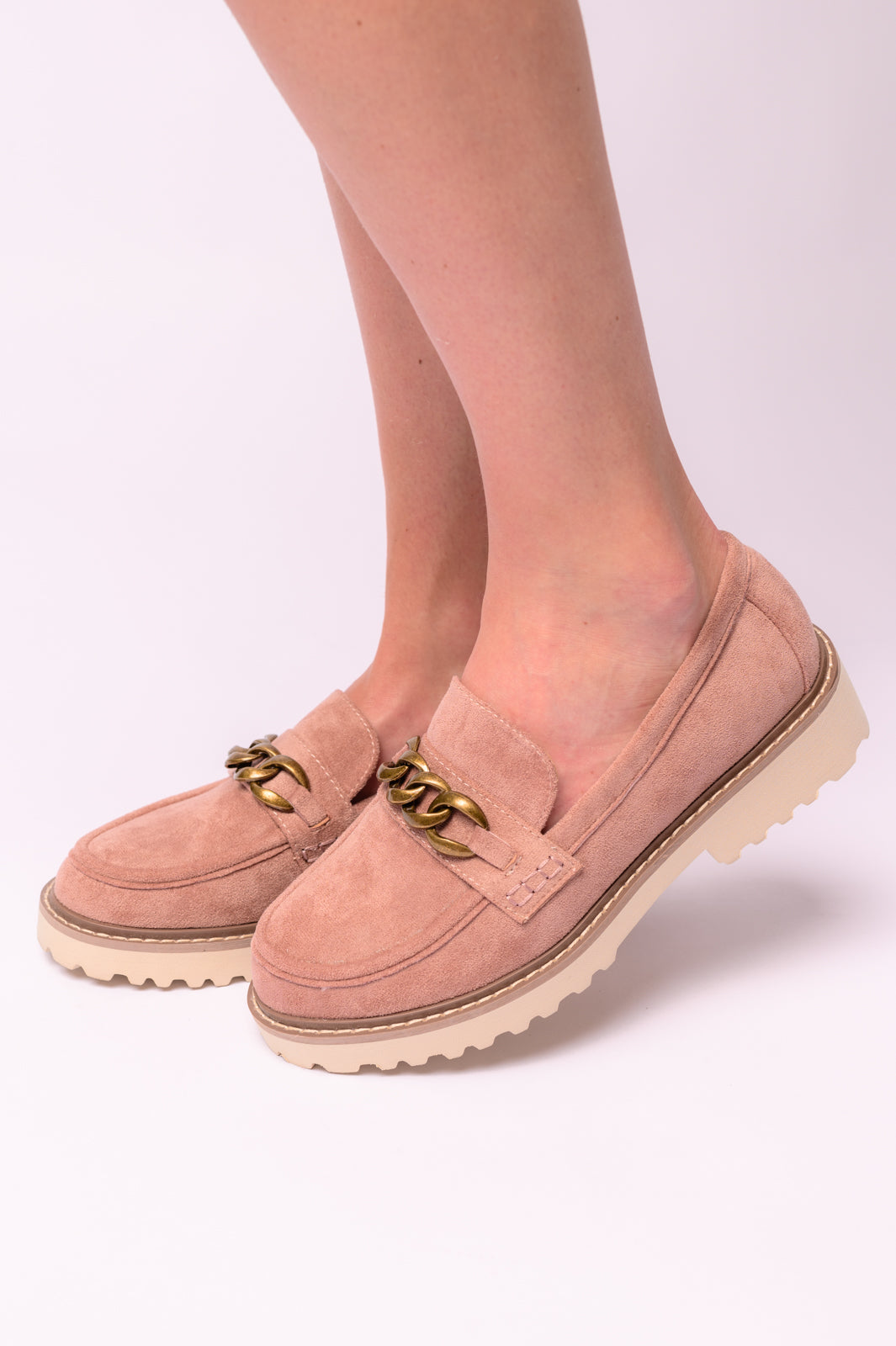 Literally Loafers in Blush Faux Suede-Womens-Ave Shops-Market Street Nest, Fashionable Clothing, Shoes and Home Décor Located in Mabank, TX