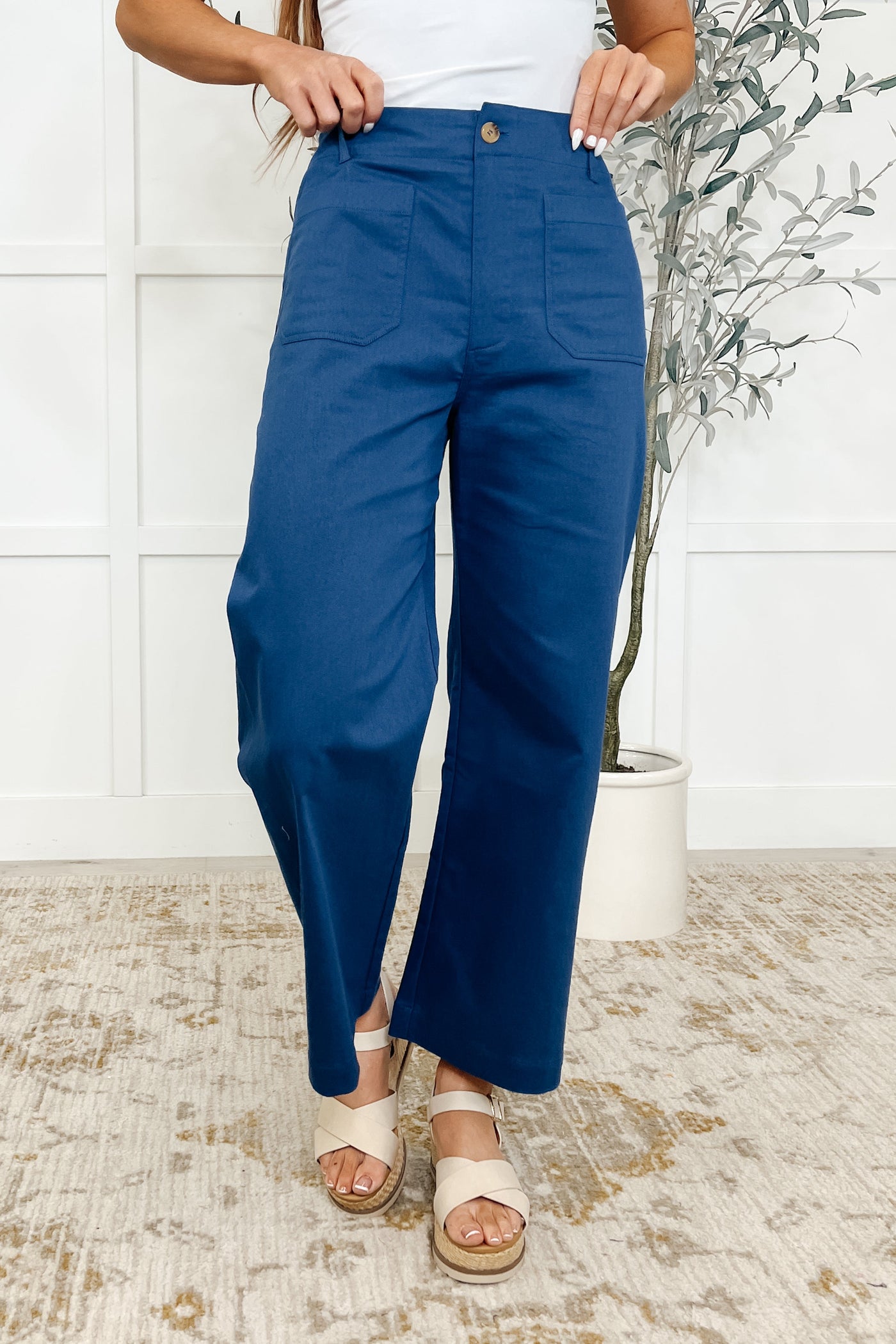 Little Strolls Straight Leg Trousers in Royal Blue-Womens-Ave Shops-Market Street Nest, Fashionable Clothing, Shoes and Home Décor Located in Mabank, TX