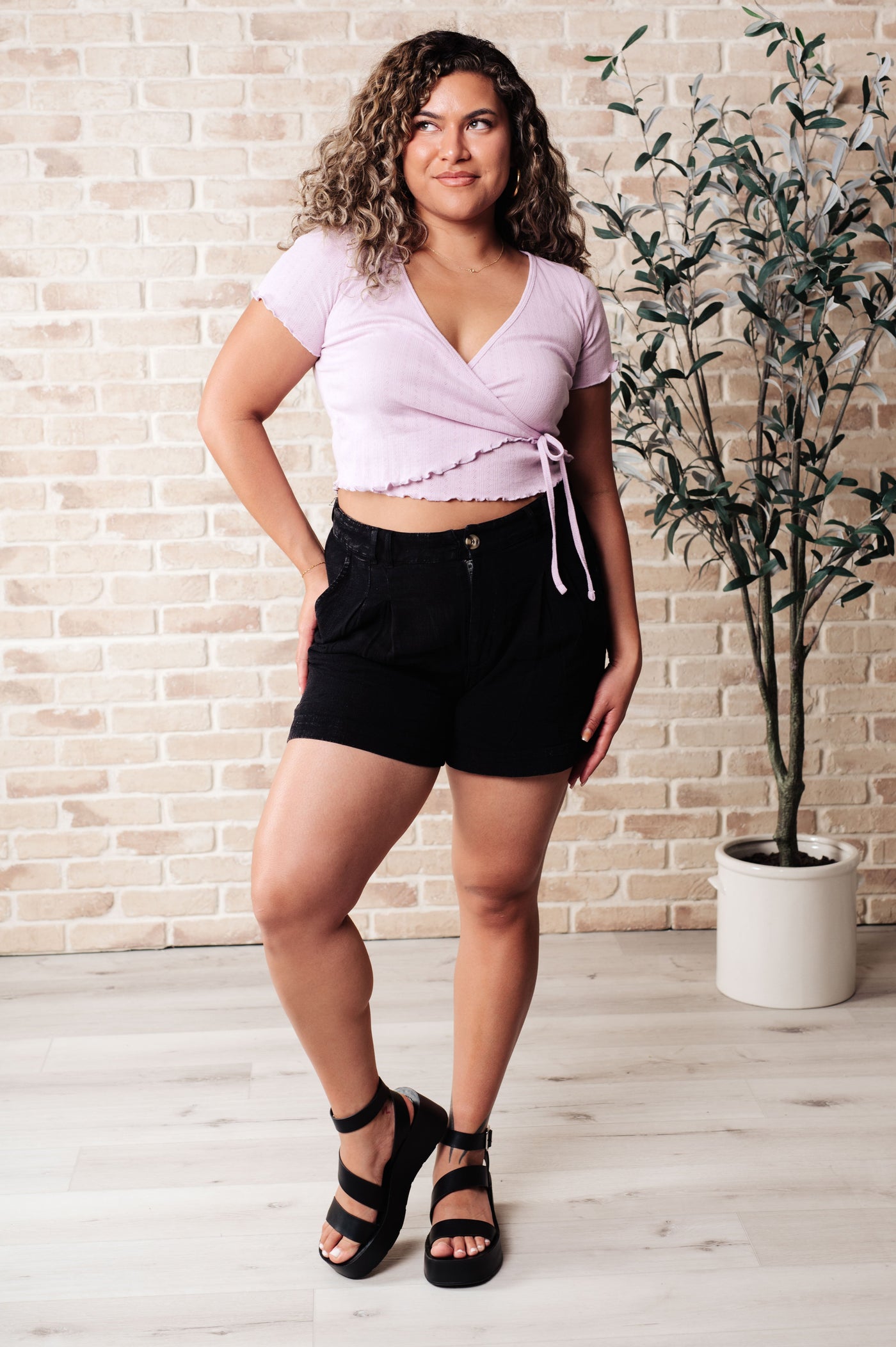 Mind Over Matter Pleated Shorts in Black-Bottoms-Ave Shops-Market Street Nest, Fashionable Clothing, Shoes and Home Décor Located in Mabank, TX