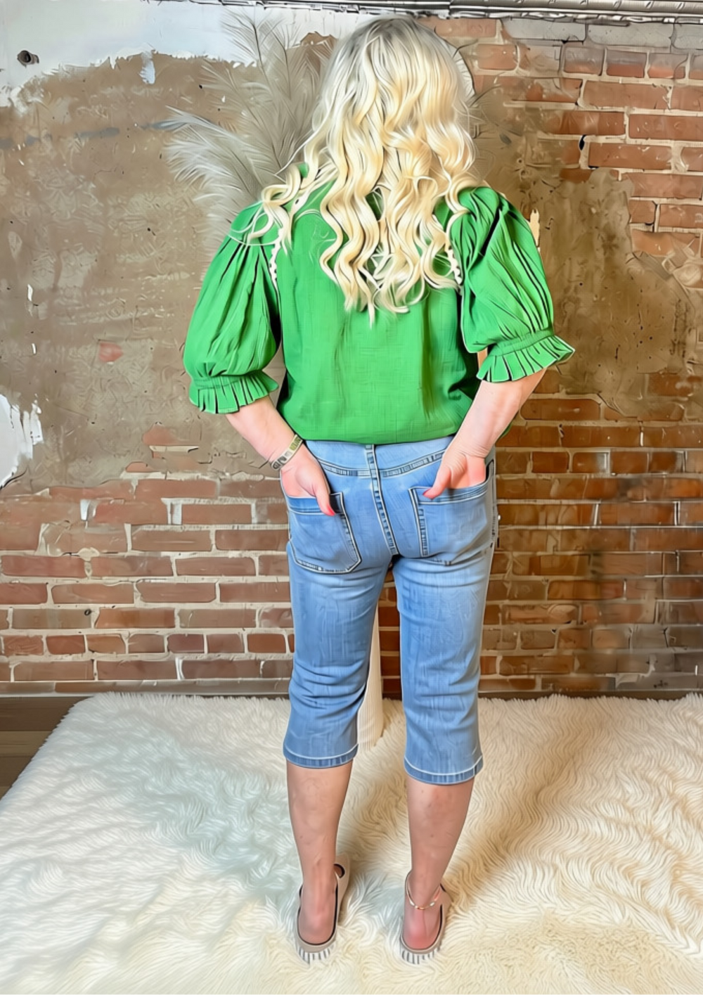 Liverpool Capri W/ Patch Pockets 19' Inseam-09-Bottoms-Liverpool-Market Street Nest, Fashionable Clothing, Shoes and Home Décor Located in Mabank, TX
