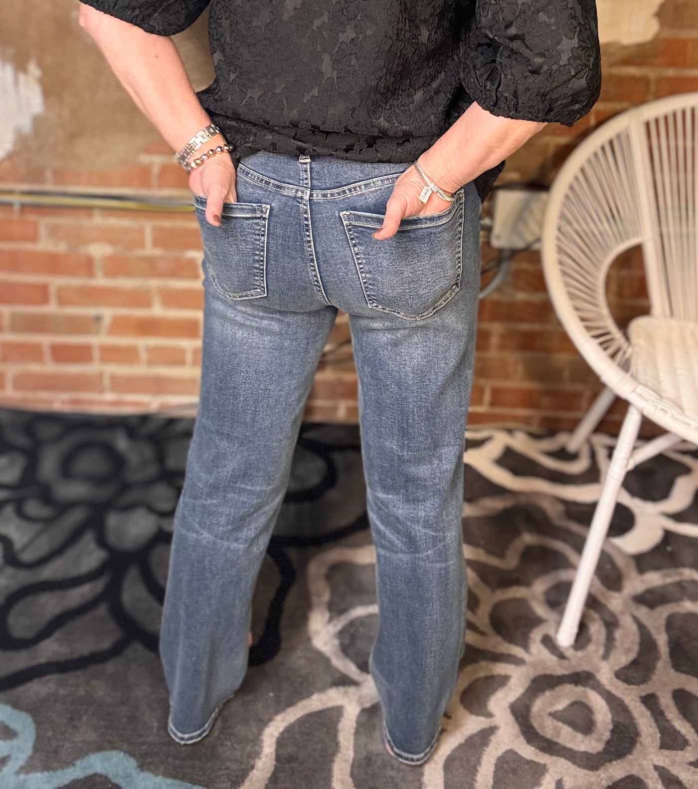 Liverpool Kennedy Straight Jeans-Bottoms-Liverpool-Market Street Nest, Fashionable Clothing, Shoes and Home Décor Located in Mabank, TX