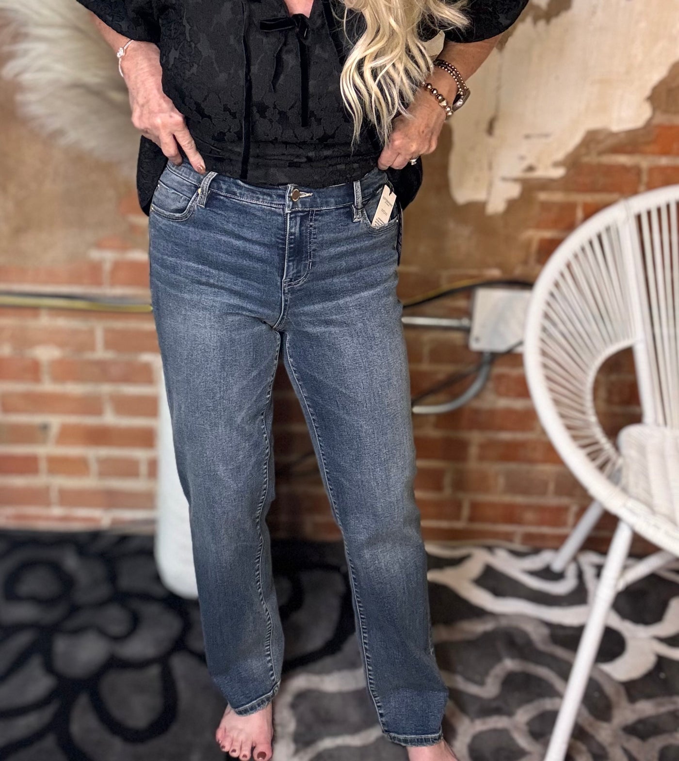 Liverpool Kennedy Straight Jeans-Bottoms-Liverpool-Market Street Nest, Fashionable Clothing, Shoes and Home Décor Located in Mabank, TX