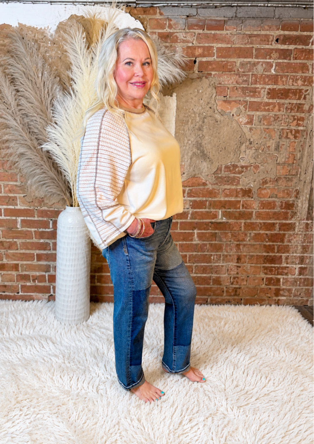 Liverpool Sloane Slouchy Girlfriend Cuffed Jeans-09-Bottoms-LIVERPOOL LOS ANGELES-Market Street Nest, Fashionable Clothing, Shoes and Home Décor Located in Mabank, TX