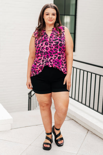 Lizzy Tank Top in Pink Multi Leopard-Tops-Ave Shops-Market Street Nest, Fashionable Clothing, Shoes and Home Décor Located in Mabank, TX