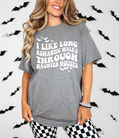 Long Haunted Walks Graphic Tee-Womens-Ave Shops-Market Street Nest, Fashionable Clothing, Shoes and Home Décor Located in Mabank, TX