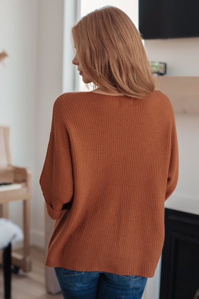 Lotta Love Knitted Sweater Top in Rust-Tops-Ave Shops-Market Street Nest, Fashionable Clothing, Shoes and Home Décor Located in Mabank, TX