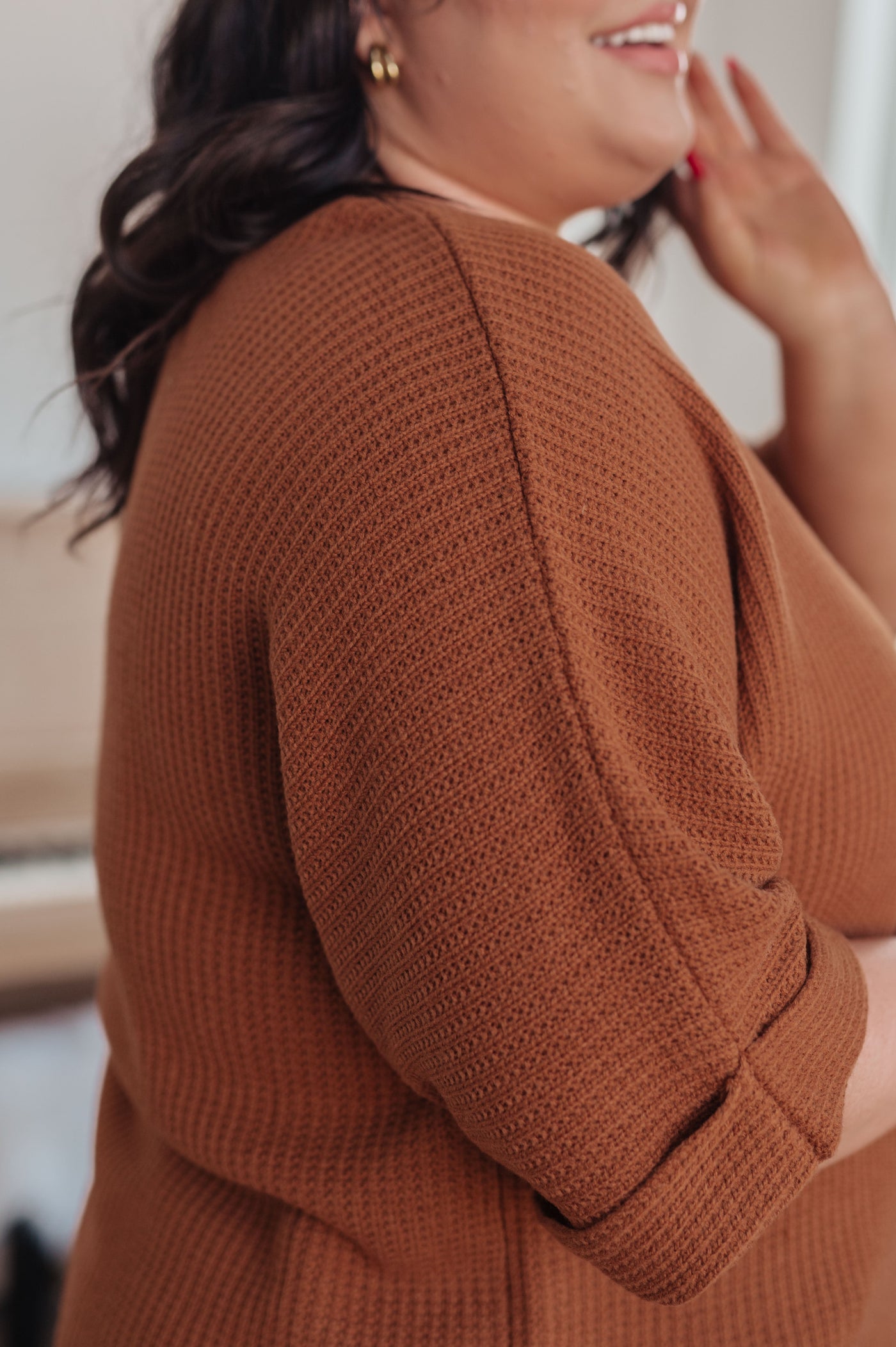 Lotta Love Knitted Sweater Top in Rust-Tops-Ave Shops-Market Street Nest, Fashionable Clothing, Shoes and Home Décor Located in Mabank, TX