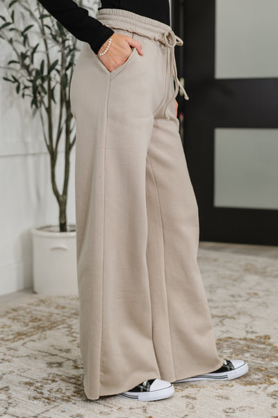Lounge Line Wide Leg Sweats in Ash Mocha-Womens-Ave Shops-Market Street Nest, Fashionable Clothing, Shoes and Home Décor Located in Mabank, TX