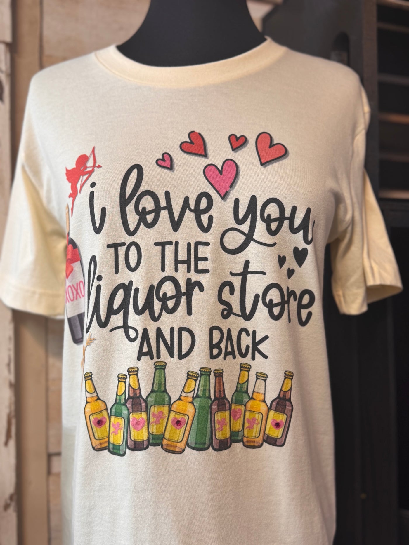 Love You To The Liquor Store & Back-Tops-Bling a GoGo-Market Street Nest, Fashionable Clothing, Shoes and Home Décor Located in Mabank, TX