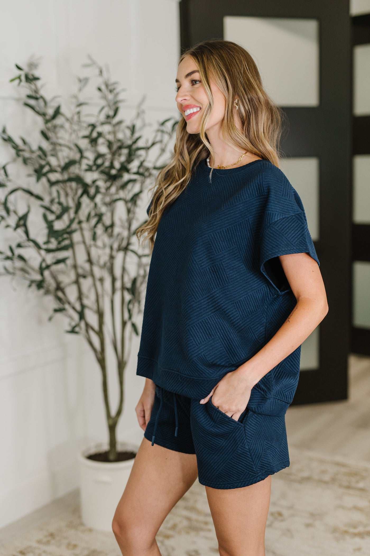 Love on the Loose Quilted Top in Navy-Womens-Ave Shops-Market Street Nest, Fashionable Clothing, Shoes and Home Décor Located in Mabank, TX