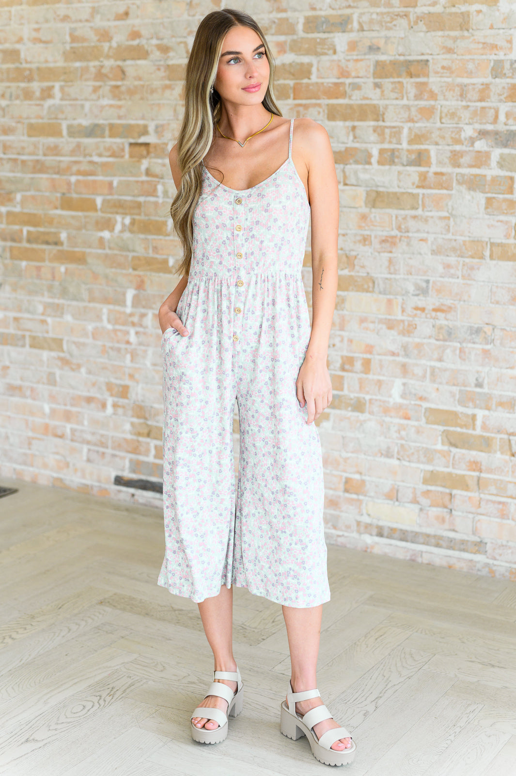 Lucky In Love Floral Jumpsuit-Jumpsuits & Rompers-Ave Shops-Market Street Nest, Fashionable Clothing, Shoes and Home Décor Located in Mabank, TX