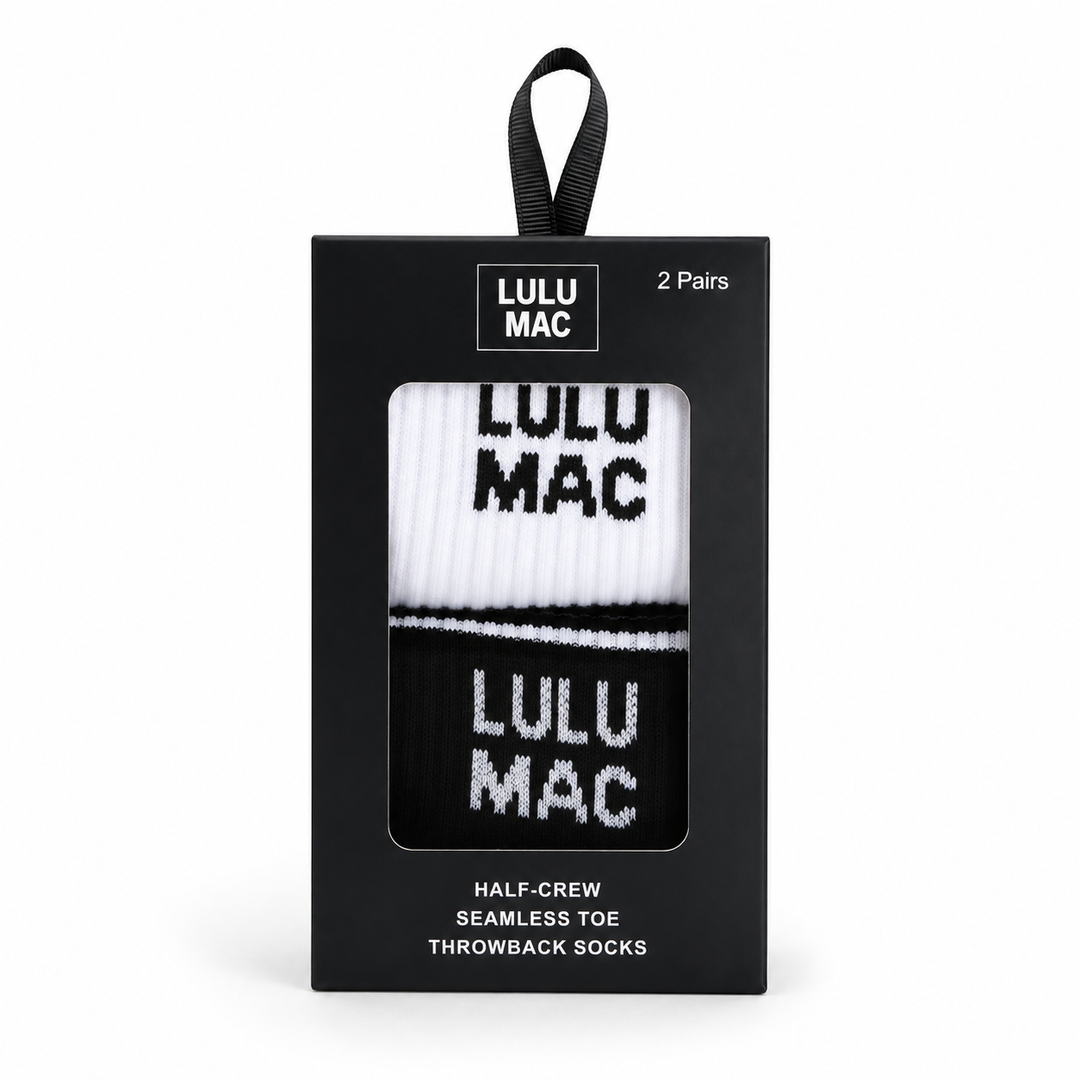 LM-SO-1000 Lulu Mac Socks 2 Pair Box- BLACK/BLACK-Girlie Girl Originals-Market Street Nest, Fashionable Clothing, Shoes and Home Décor Located in Mabank, TX