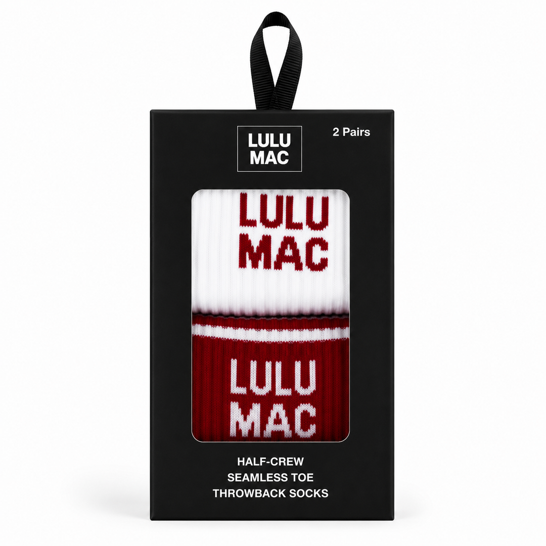LM-SO-1000 Lulu Mac Socks 2 Pair Box- CRIMSON/CRIMSON-Girlie Girl Originals-Market Street Nest, Fashionable Clothing, Shoes and Home Décor Located in Mabank, TX
