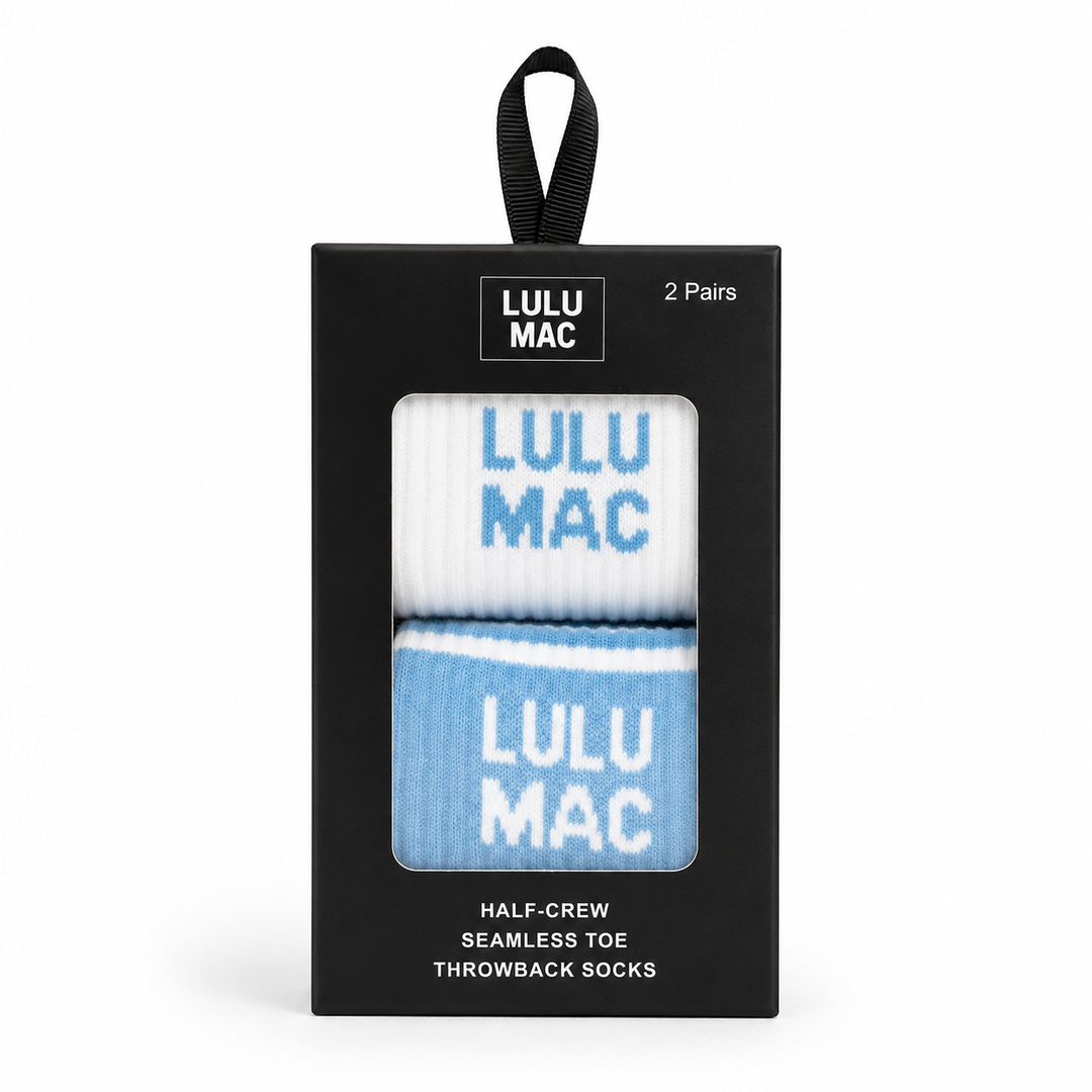 LM-SO-1000 Lulu Mac Socks 2 Pair Box- LIGHT BLUE/LIGHT BLUE-Girlie Girl Originals-Market Street Nest, Fashionable Clothing, Shoes and Home Décor Located in Mabank, TX