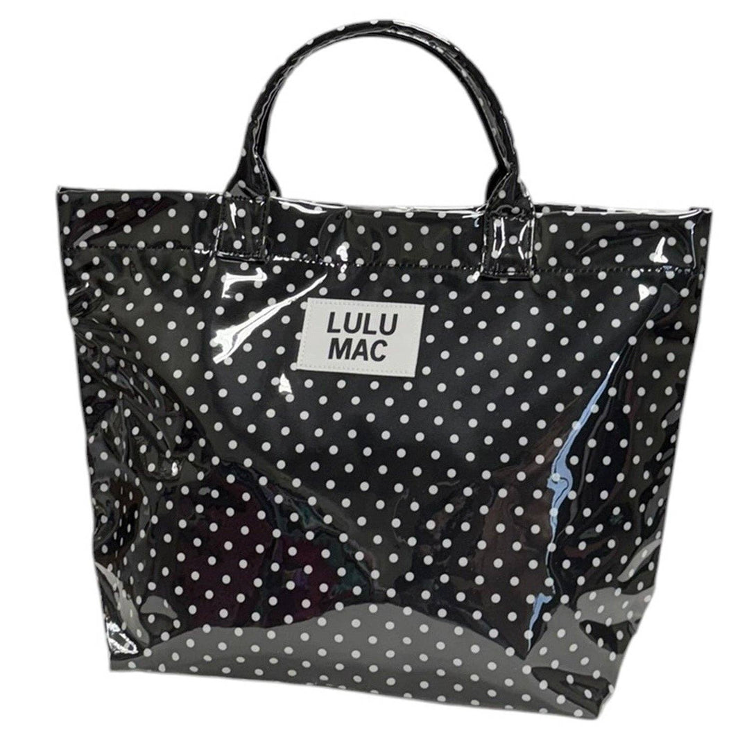 LM-BG-1003 TOTE BAG BLACK/WHITE DOT-Girlie Girl Originals-Market Street Nest, Fashionable Clothing, Shoes and Home Décor Located in Mabank, TX