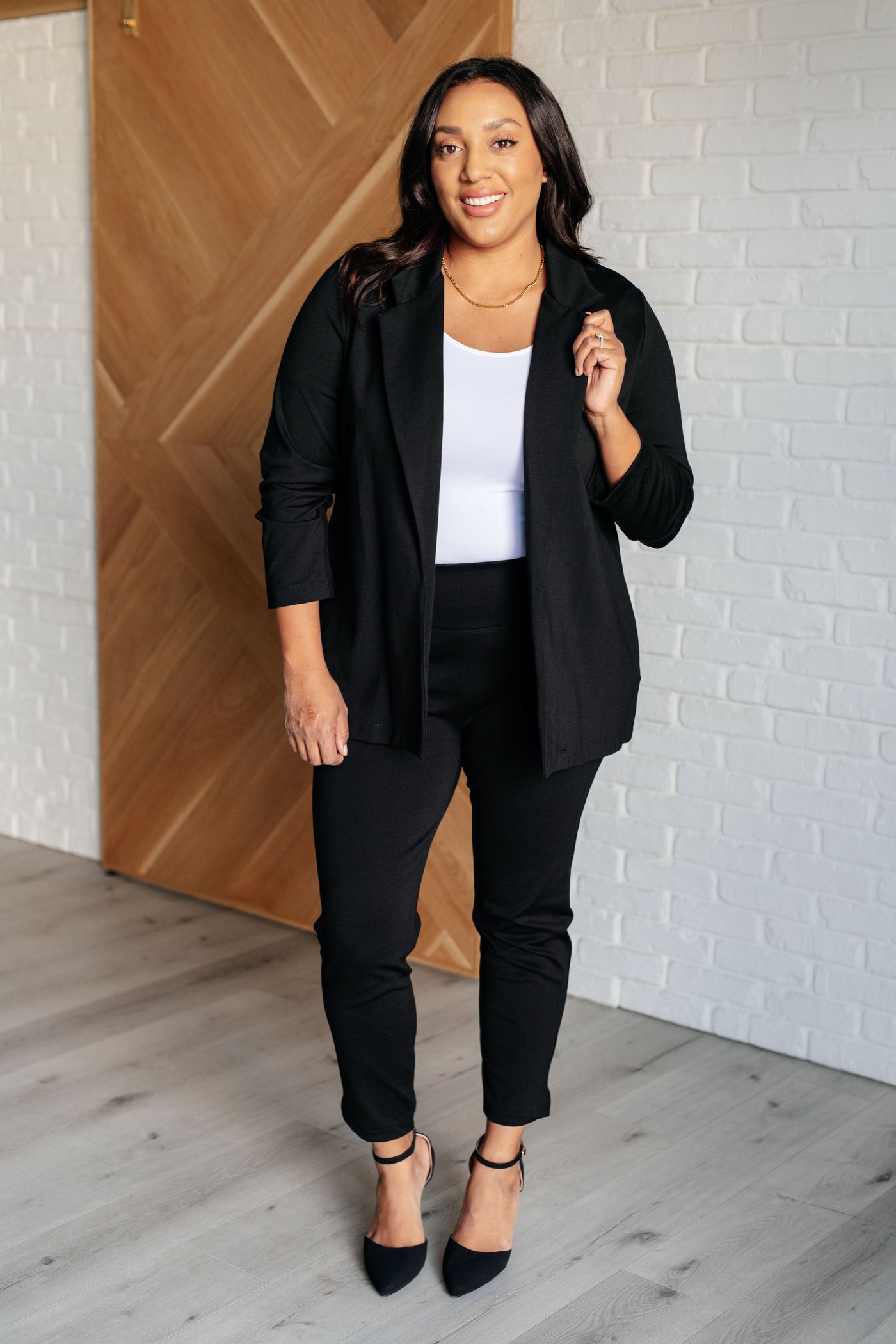 Magic 3/4 Blazer in Black-Layers-Ave Shops-Market Street Nest, Fashionable Clothing, Shoes and Home Décor Located in Mabank, TX