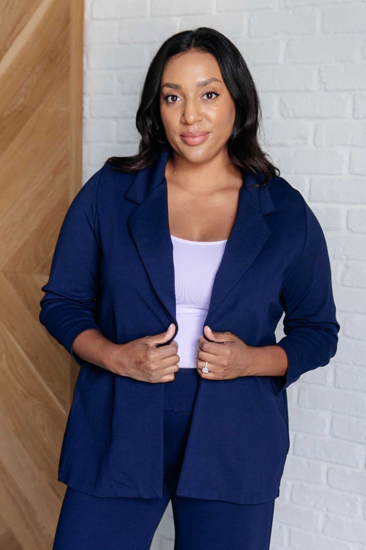 Magic 3/4 Blazer in Navy-Layers-Ave Shops-Market Street Nest, Fashionable Clothing, Shoes and Home Décor Located in Mabank, TX