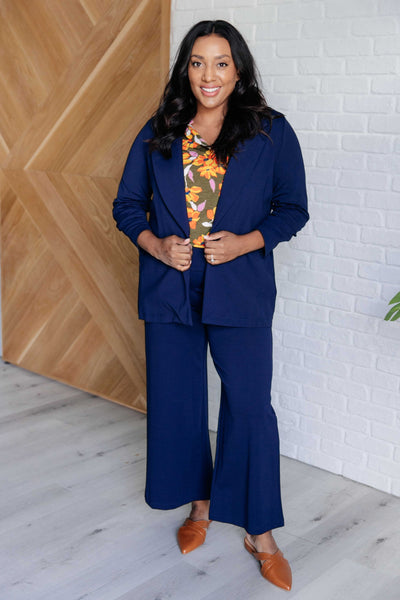 Magic 3/4 Blazer in Navy-Layers-Ave Shops-Market Street Nest, Fashionable Clothing, Shoes and Home Décor Located in Mabank, TX