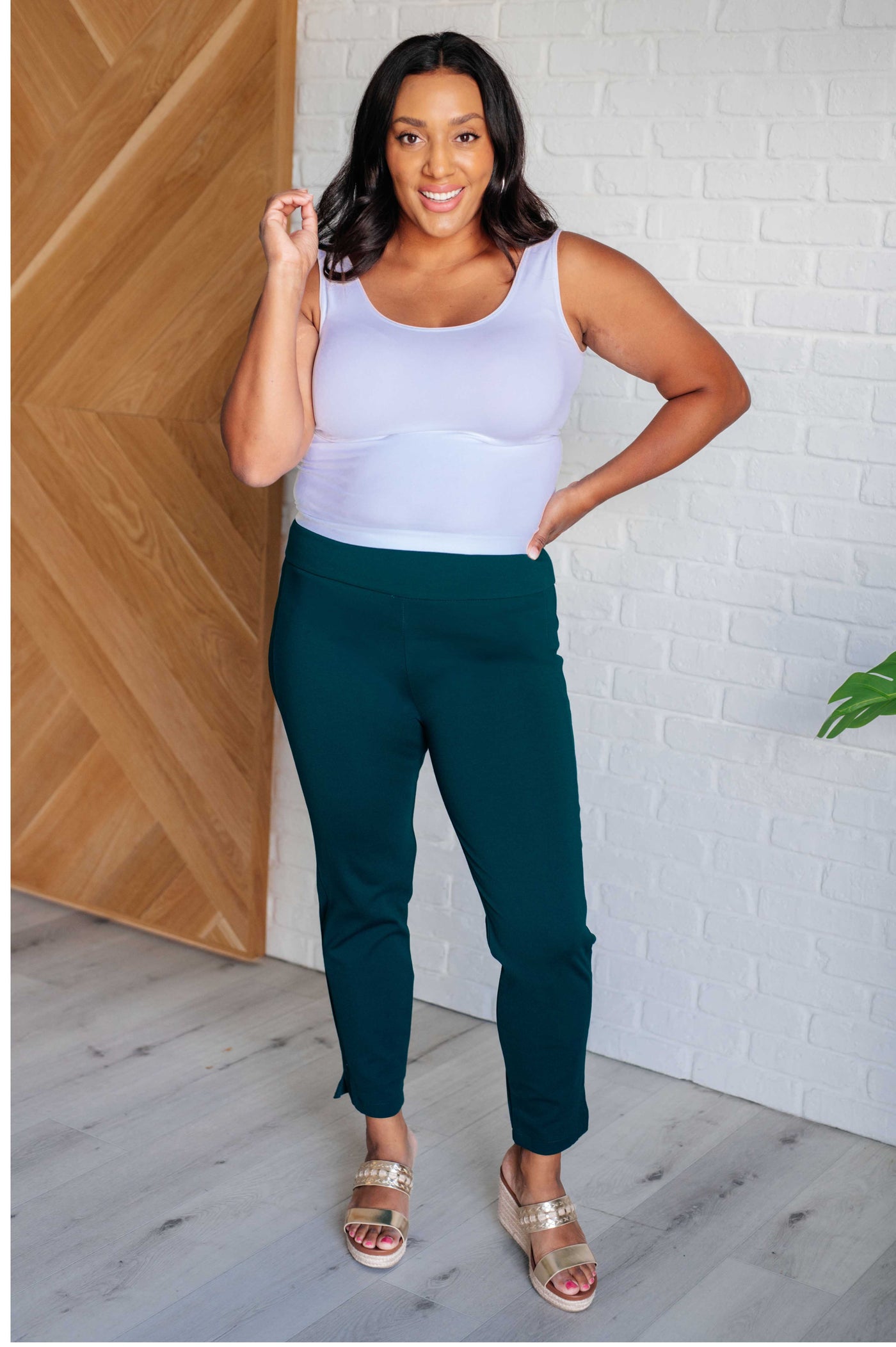 Magic Ankle Crop Skinny Pants in Hunter Green-Bottoms-Ave Shops-Market Street Nest, Fashionable Clothing, Shoes and Home Décor Located in Mabank, TX