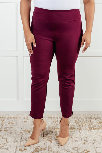 Magic Ankle Crop Skinny Pants in Wine-Bottoms-Ave Shops-Market Street Nest, Fashionable Clothing, Shoes and Home Décor Located in Mabank, TX