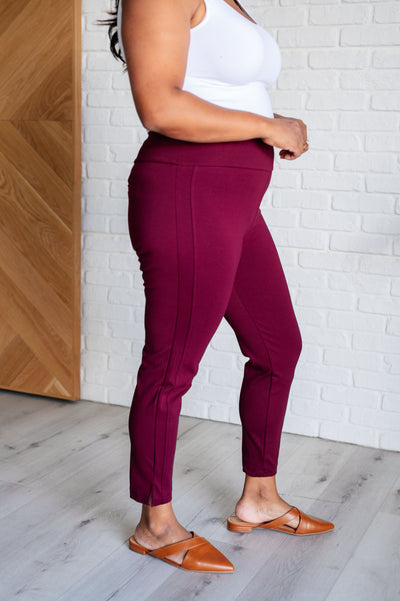 Magic Ankle Crop Skinny Pants in Wine-Bottoms-Ave Shops-Market Street Nest, Fashionable Clothing, Shoes and Home Décor Located in Mabank, TX