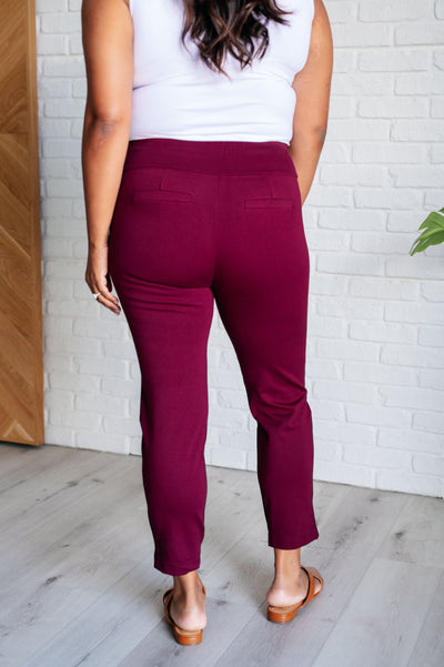 Magic Ankle Crop Skinny Pants in Wine-Bottoms-Ave Shops-Market Street Nest, Fashionable Clothing, Shoes and Home Décor Located in Mabank, TX