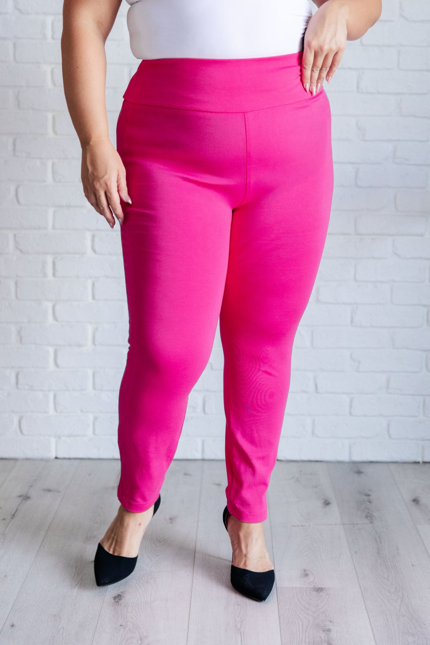 Magic Skinny 28" Pants in Hot Pink-Bottoms-Ave Shops-Market Street Nest, Fashionable Clothing, Shoes and Home Décor Located in Mabank, TX