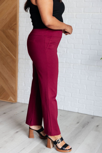 Magic Straight Pants in Wine-Bottoms-Ave Shops-Market Street Nest, Fashionable Clothing, Shoes and Home Décor Located in Mabank, TX