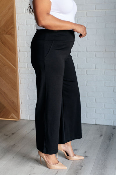 Magic Wide Leg Crop Pants in Black-Bottoms-Ave Shops-Market Street Nest, Fashionable Clothing, Shoes and Home Décor Located in Mabank, TX