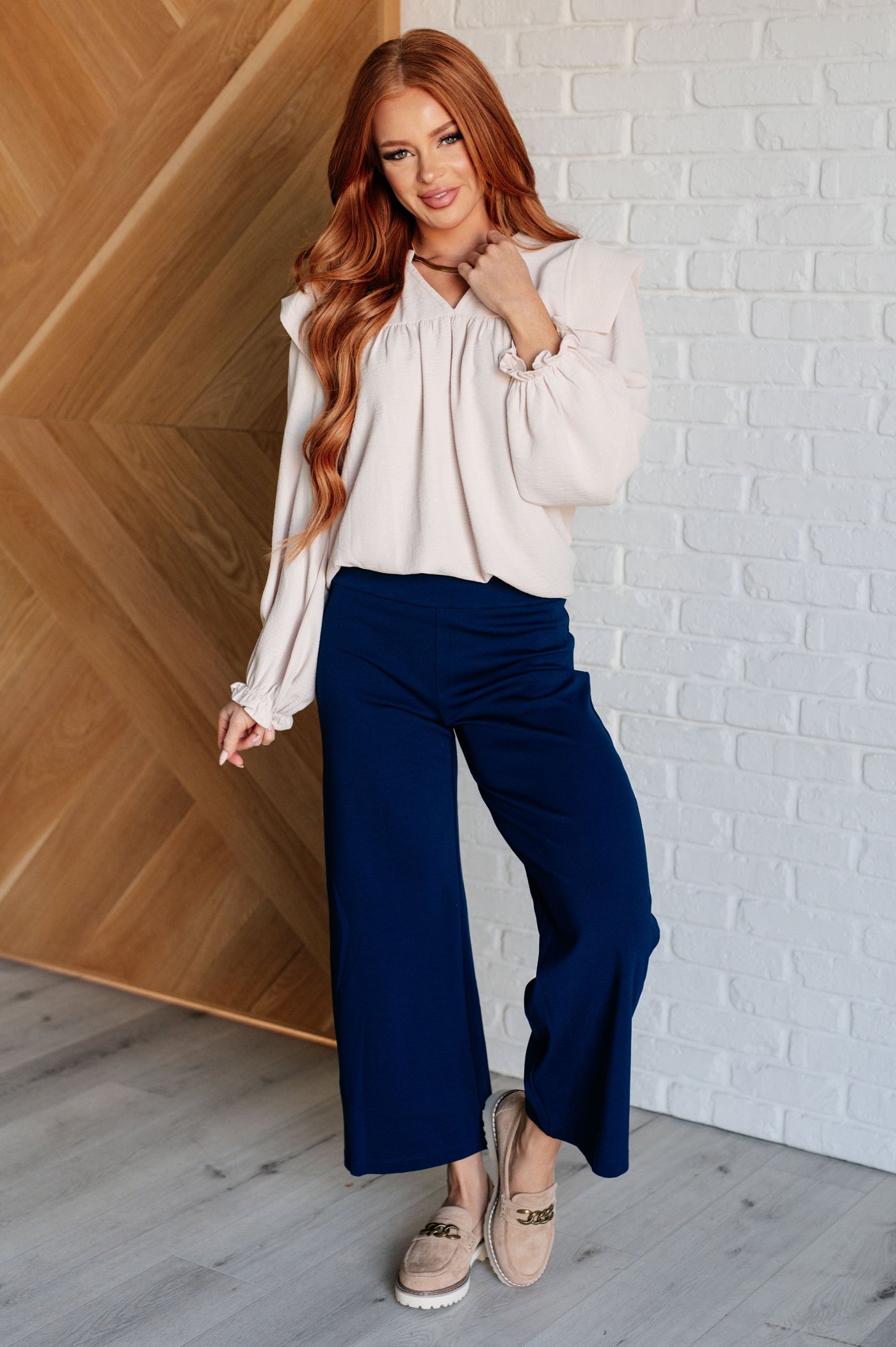 Magic Wide Leg Crop Pants in Navy-Bottoms-Ave Shops-Market Street Nest, Fashionable Clothing, Shoes and Home Décor Located in Mabank, TX