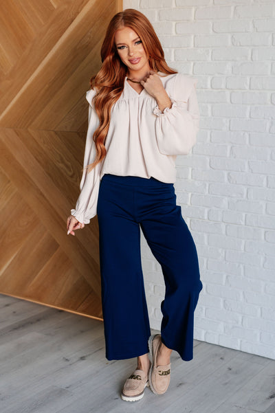 Magic Wide Leg Crop Pants in Navy-Bottoms-Ave Shops-Market Street Nest, Fashionable Clothing, Shoes and Home Décor Located in Mabank, TX