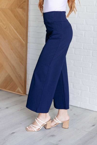 Magic Wide Leg Crop Pants in Navy-Bottoms-Ave Shops-Market Street Nest, Fashionable Clothing, Shoes and Home Décor Located in Mabank, TX