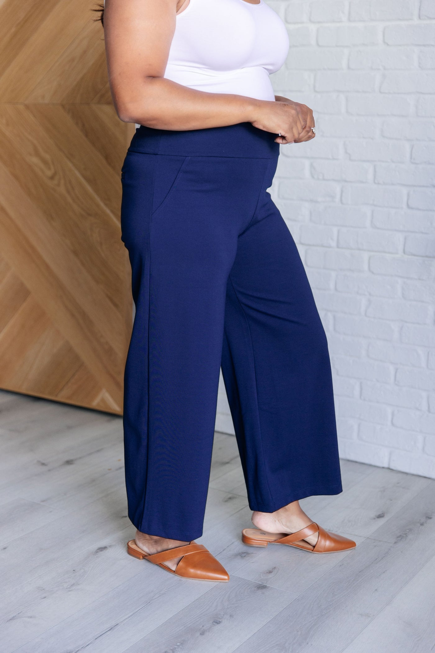 Magic Wide Leg Crop Pants in Navy-Bottoms-Ave Shops-Market Street Nest, Fashionable Clothing, Shoes and Home Décor Located in Mabank, TX