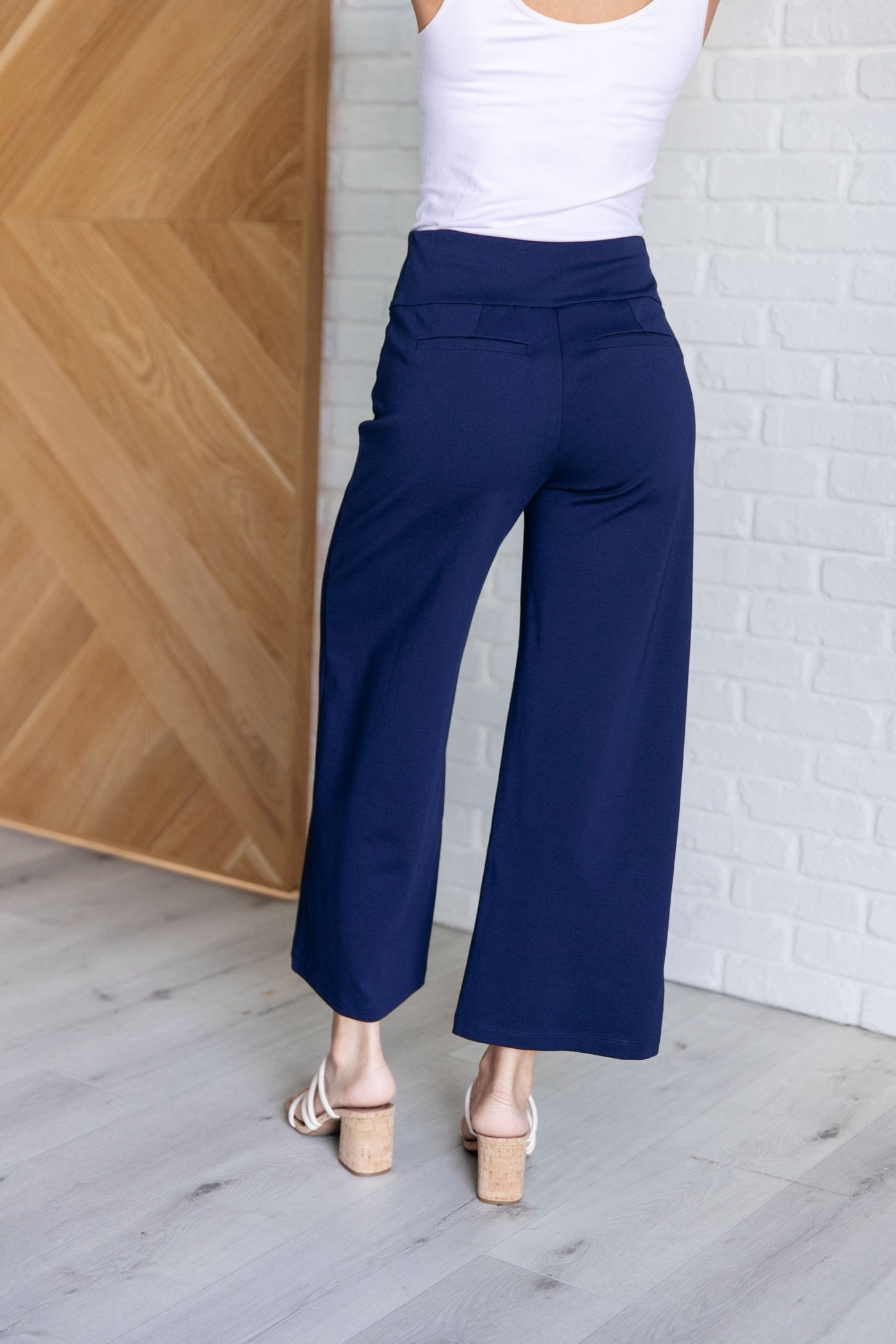 Magic Wide Leg Crop Pants in Navy-Bottoms-Ave Shops-Market Street Nest, Fashionable Clothing, Shoes and Home Décor Located in Mabank, TX