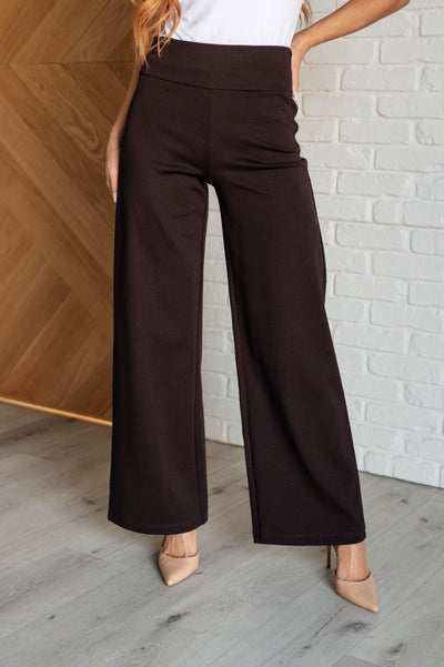 Magic Wide Leg Pants in Chocolate-Bottoms-Ave Shops-Market Street Nest, Fashionable Clothing, Shoes and Home Décor Located in Mabank, TX