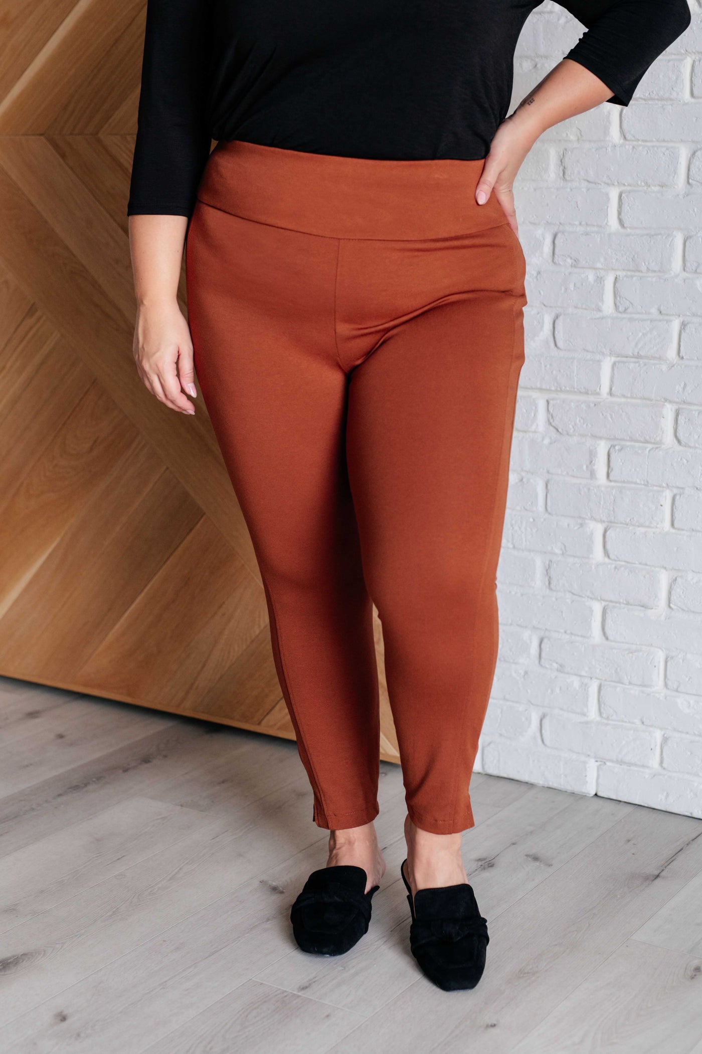 Magic Ankle Crop Skinny Pants in Rust-Bottoms-Ave Shops-Market Street Nest, Fashionable Clothing, Shoes and Home Décor Located in Mabank, TX